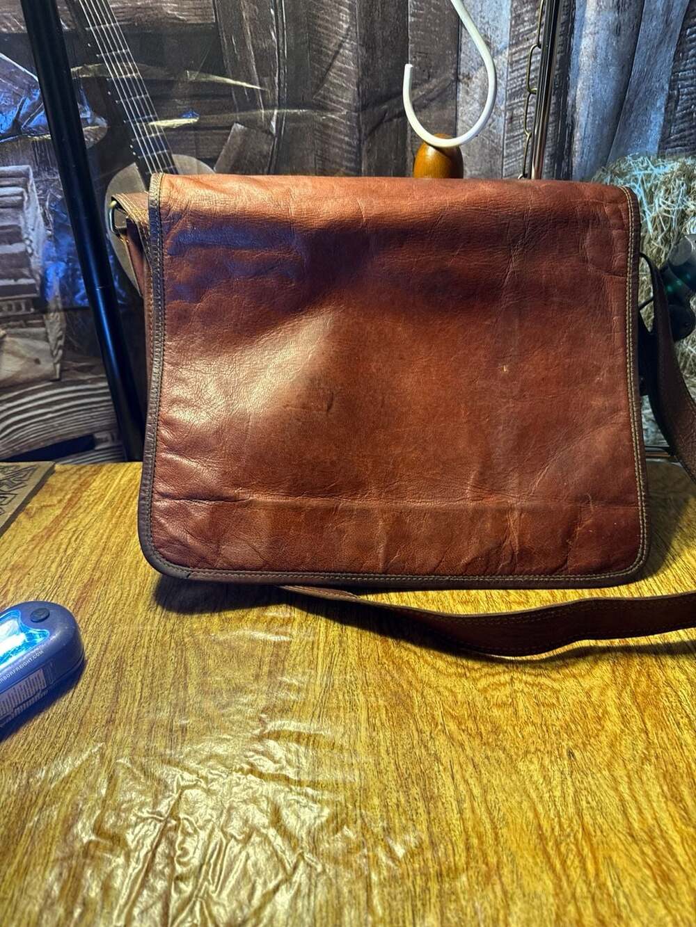 Urban Leather Brown Genuine Leather Messenger Bag Laptop Satchel
